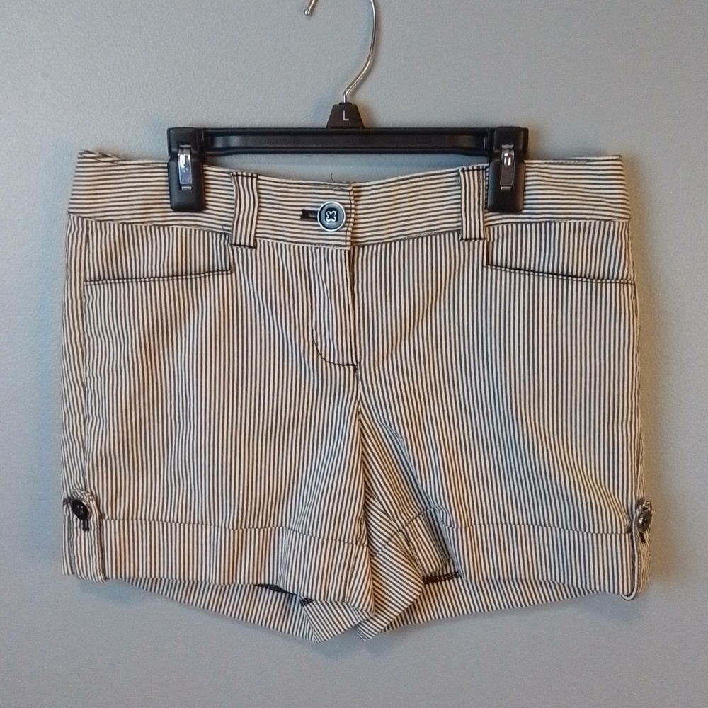 Whitehouse/Black market shorts Ladies size 2 blue and white striped shorts